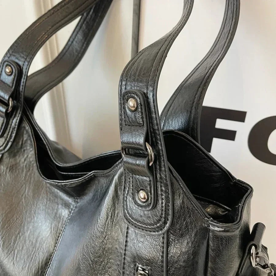 Sac bandoulière femme en similicuir, fermeture zippée, réglable