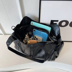 Sac bandoulière femme en similicuir, fermeture zippée, réglable