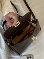 Sac bandoulière femme en similicuir, fermoir doré, 19 x 13 cm