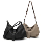 Sac besace femme grand format, finition grainée, 32 x 23 cm