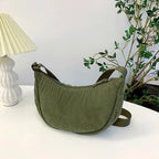 Sac bandoulière femme en velours côtelé, 34 x 17 cm, vert