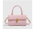 Petit sac bandoulière femme rose pâle, fermoir doré, 18 x 11 cm, rose