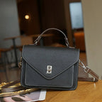 Sac carré bandoulière femme, deux sangles amovibles, six coloris, noir