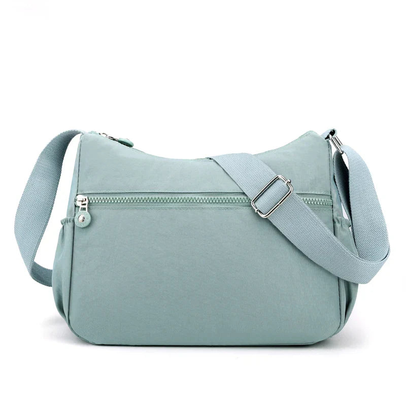 Sac bandoulière femme multipoches en tissu Oxford déperlant