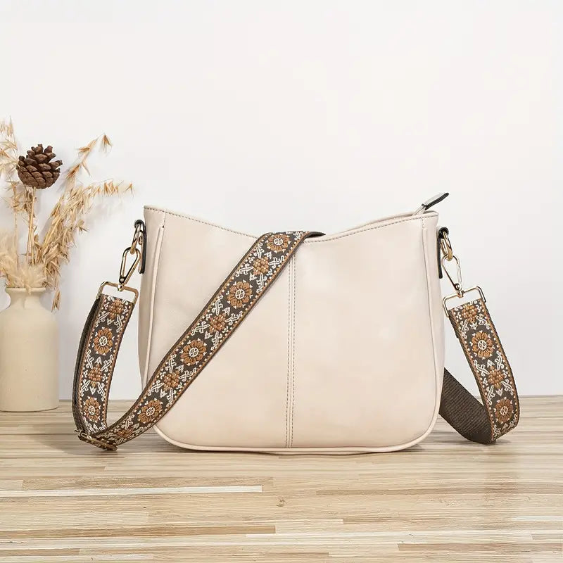 Sac bandoulière femme en similicuir, lanière réglable