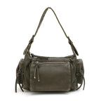 Sac bandoulière femme en similicuir délavé, treize coloris, olive