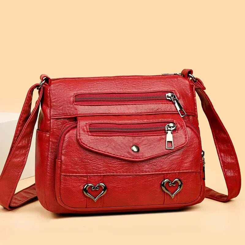 Sac bandoulière vintage femme, inscription Love, sept coloris
