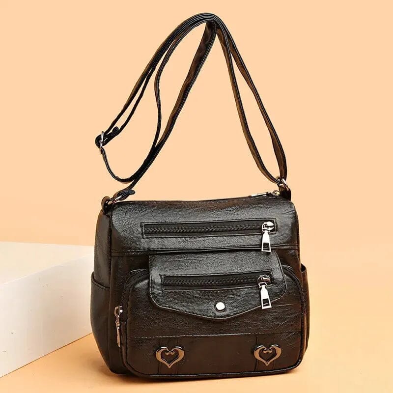 Sac bandoulière vintage femme, inscription Love, sept coloris