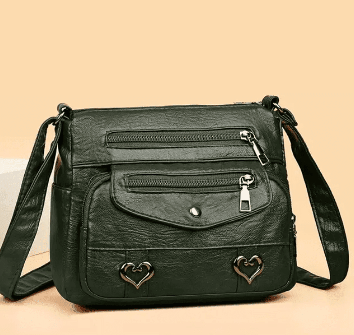 Sac bandoulière vintage femme, inscription Love, sept coloris