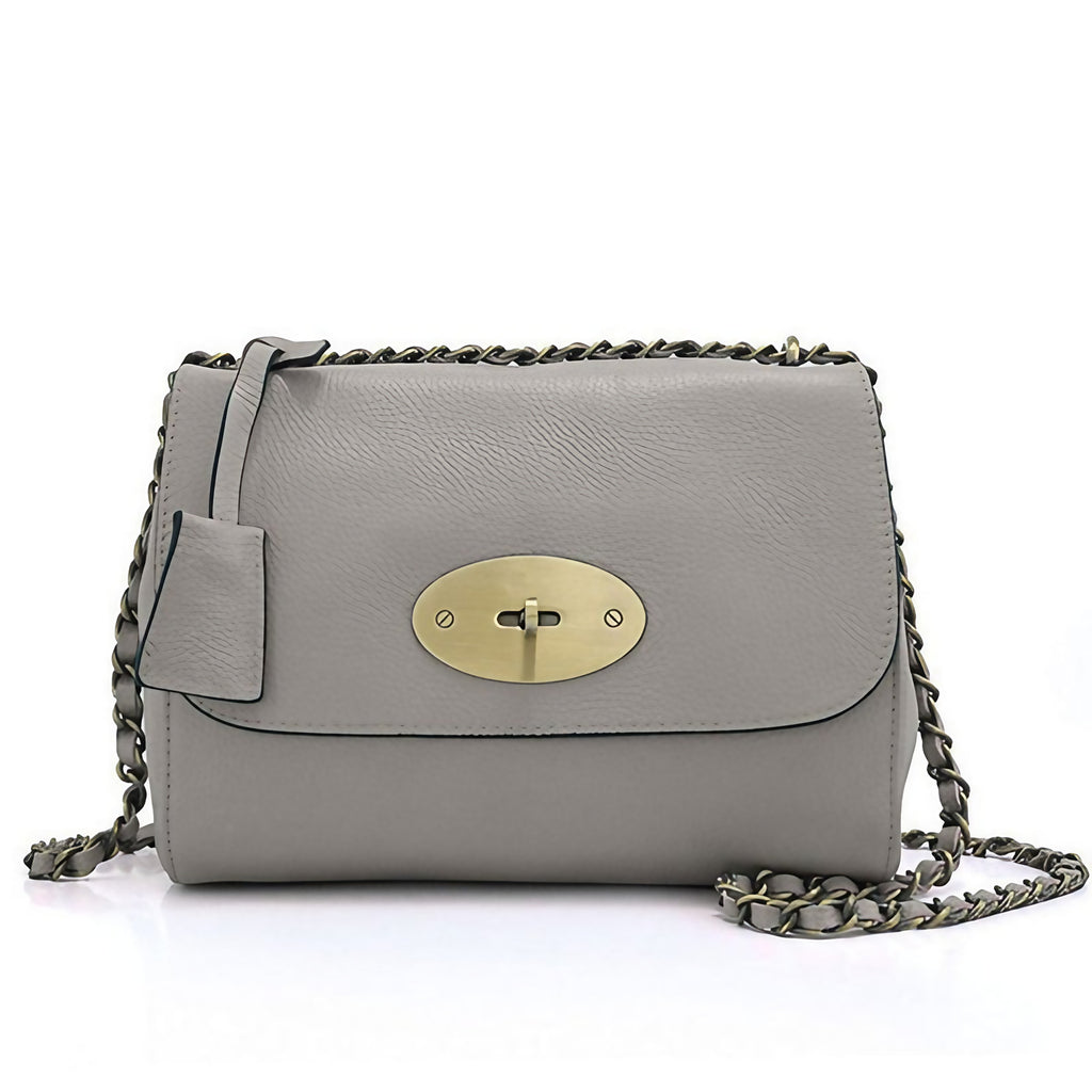 Petit sac bandoulière femme à chaîne et paillettes, six coloris, gris