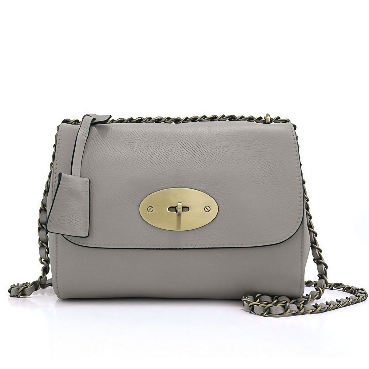 Petit sac bandoulière femme à chaîne et paillettes, six coloris, gris
