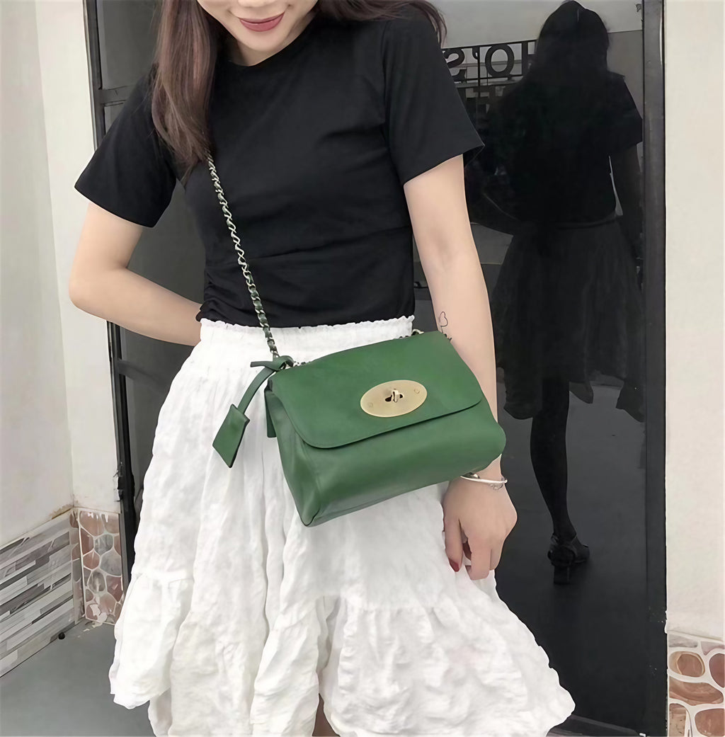 Petit sac bandoulière femme à chaîne et paillettes, six coloris, vert