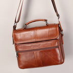Sac bandoulière homme en cuir, tablette 10 pouces, zippé