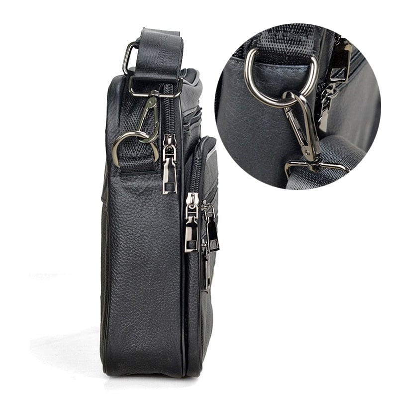 Sacoche bandoulière homme en cuir, avec ou sans détails métal