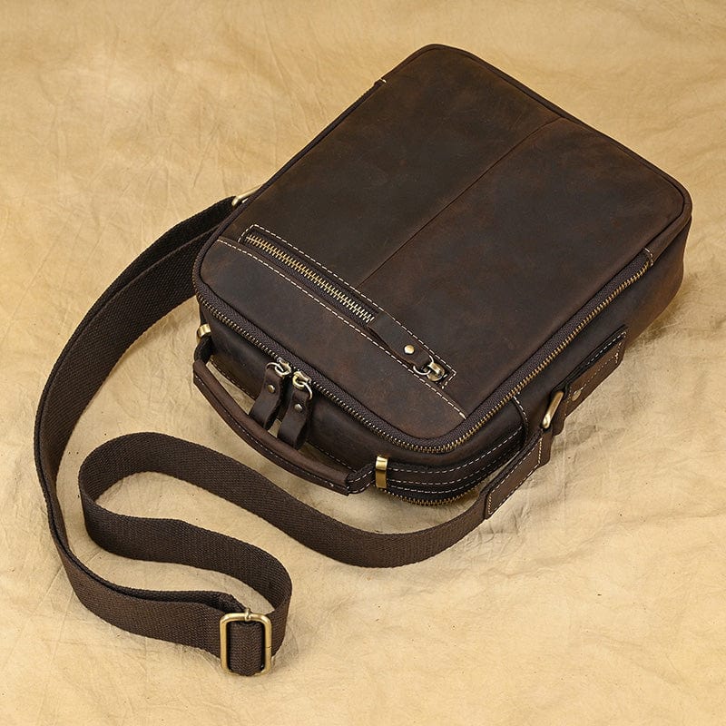 Sacoche homme à bandoulière, poche intérieure zippée