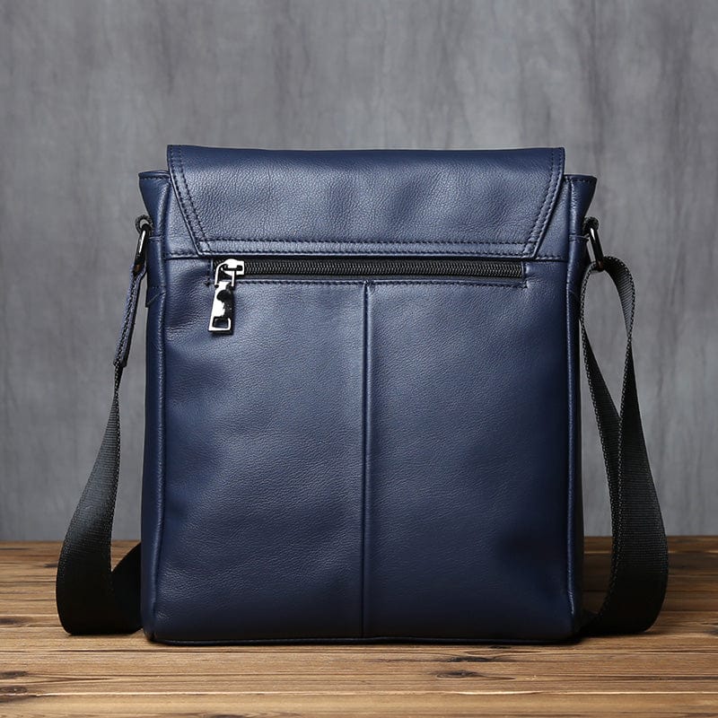 Sac bandoulière homme en cuir 25 x 29 cm, poches intérieures