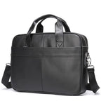 Sacoche bandoulière homme en similicuir, ordinateur 14 pouces, noir clair