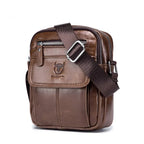Sacoche bandoulière homme en similicuir, compacte, noir ou marron