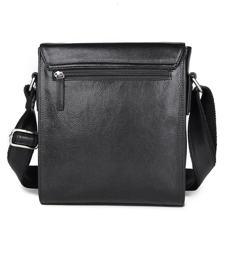 Sac bandoulière homme vintage en cuir, format tablette