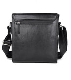 Sac bandoulière homme vintage en cuir, format tablette