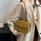 Sac bandoulière femme kaki, forme carrée à rabat, 20 x 14 cm