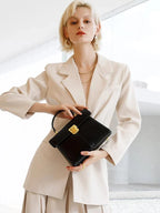 Petit sac bandoulière femme en cuir, cinq coloris dont ivoire
