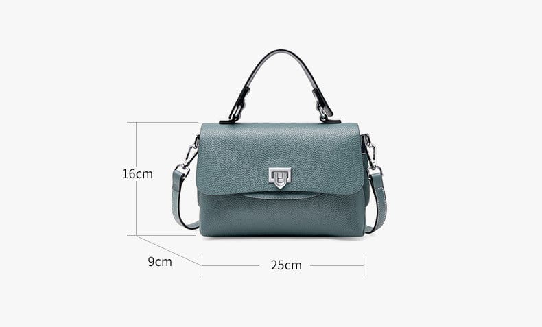 Sac bandoulière femme en cuir à bouton décoratif, huit coloris