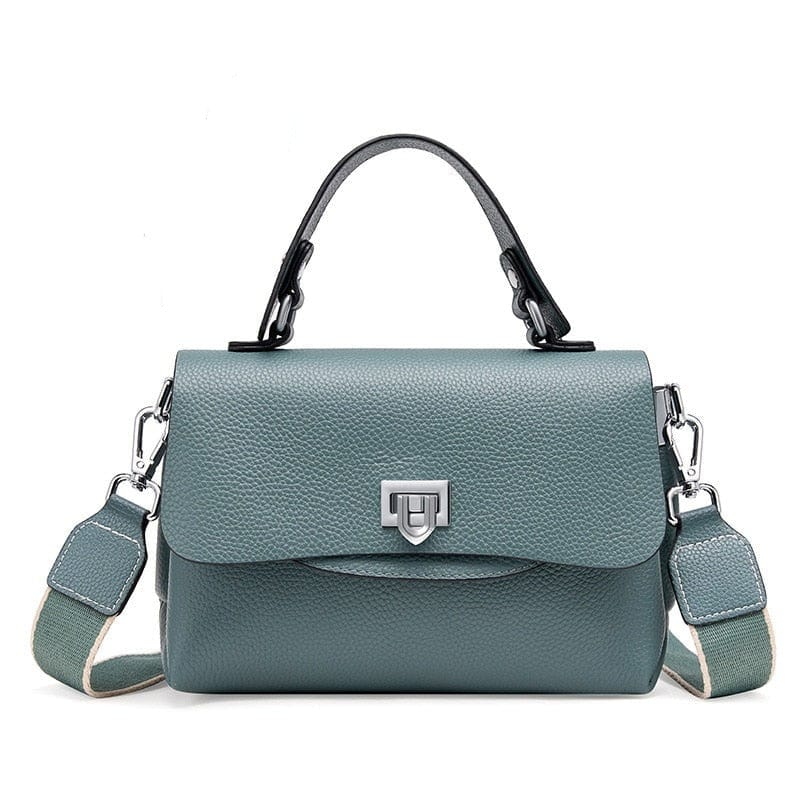 Sac bandoulière femme en cuir à bouton décoratif, huit coloris