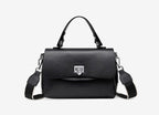 Sac bandoulière femme en cuir à bouton décoratif, huit coloris