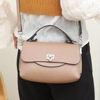 Sac bandoulière femme en cuir à bouton décoratif, huit coloris