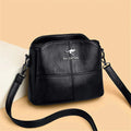Sac bandoulière femme structuré, 23 x 18 x 13 cm, six coloris, noir