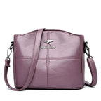 Sac bandoulière femme structuré, 23 x 18 x 13 cm, six coloris, violet