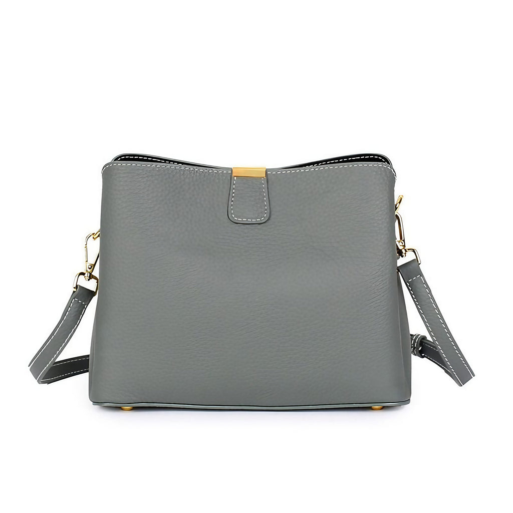 Sac bandoulière femme en cuir zippé, six coloris, vert clair