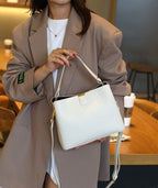 Sac bandoulière femme en cuir zippé, six coloris