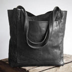 Sac bandoulière femme en cuir à compartiments, trois coloris, noir