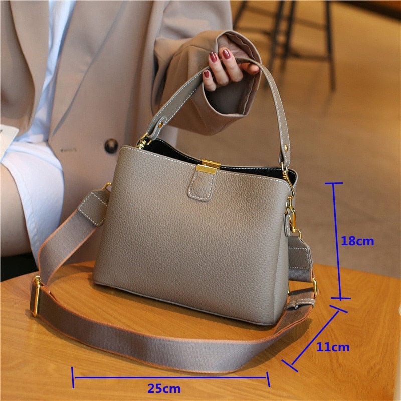 Sac bandoulière femme en cuir zippé, six coloris