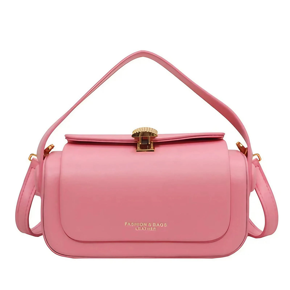 Sac à main bandoulière femme en similicuir, quatre coloris, rose
