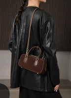 Mini sac bandoulière femme en daim, forme arrondie, trois coloris