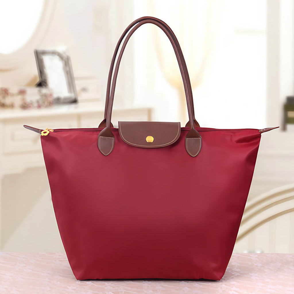 Sac à bandoulière femme, trois formats, neuf coloris, rouge foncé