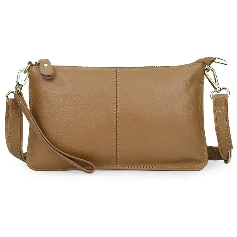 Sac bandoulière rectangulaire femme en similicuir grainé, beige