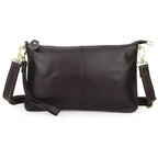 Sac bandoulière rectangulaire femme en similicuir grainé, café