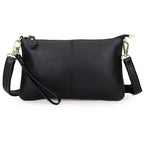 Sac bandoulière rectangulaire femme en similicuir grainé, noir