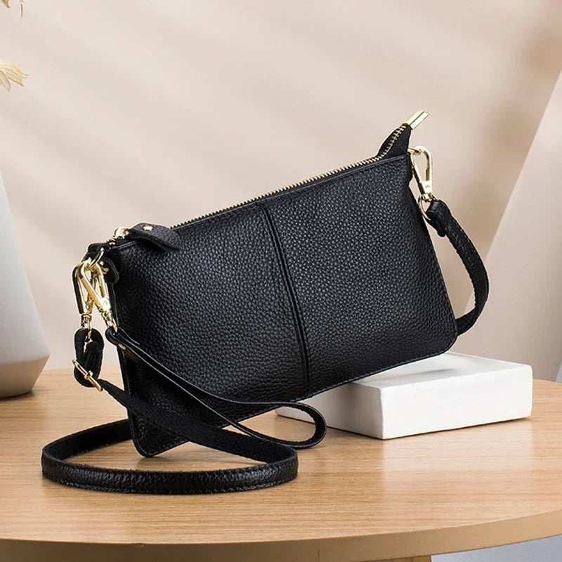 Sac bandoulière rectangulaire femme en similicuir grainé