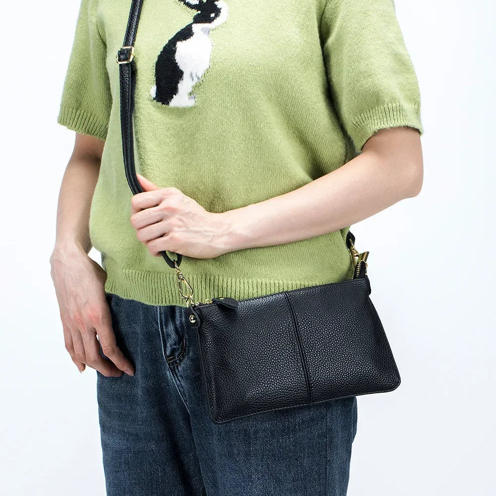 Sac bandoulière rectangulaire femme en similicuir grainé