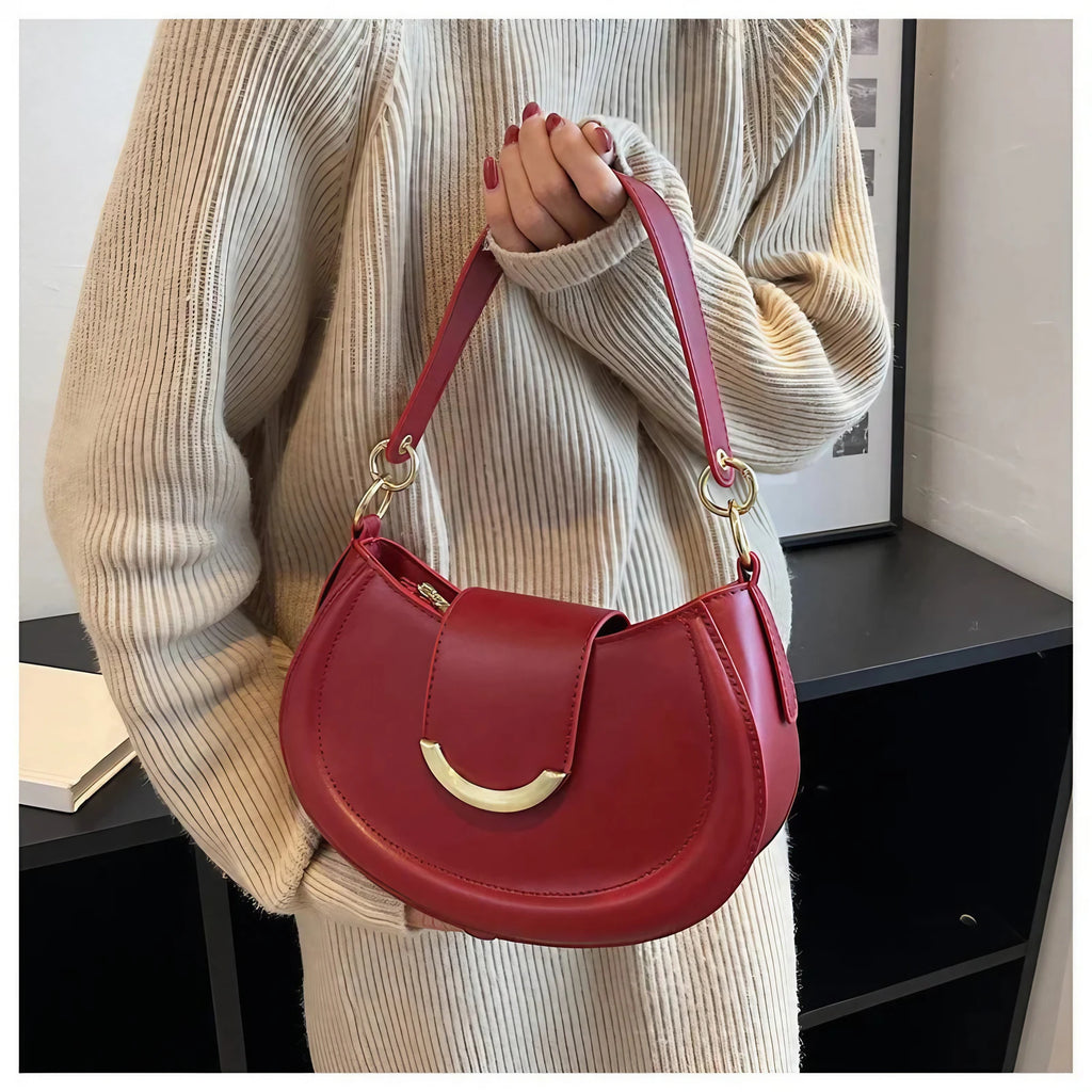 Sac rond rigide femme à deux anses, cinq coloris