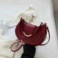 Sac rond rigide femme à deux anses, cinq coloris, rouge