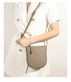 Sac bandoulière pour téléphone femme en cuir grainé
