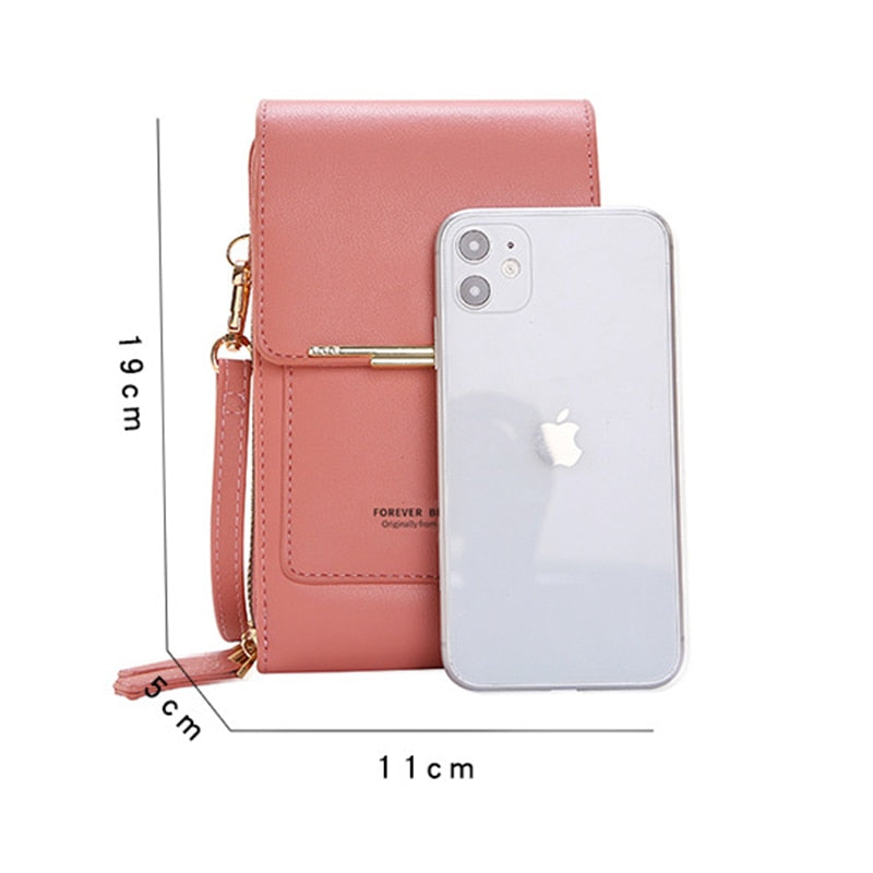 Sac bandoulière femme avec fenêtre tactile pour téléphone