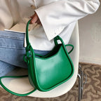 Sac bandoulière femme vert à fermeture aimantée, 19 x 14 cm