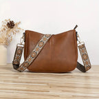 Sac bandoulière femme compact, poche zippée, trois coloris